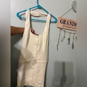 Forever 21 Cream Sleeveless Mini Dress